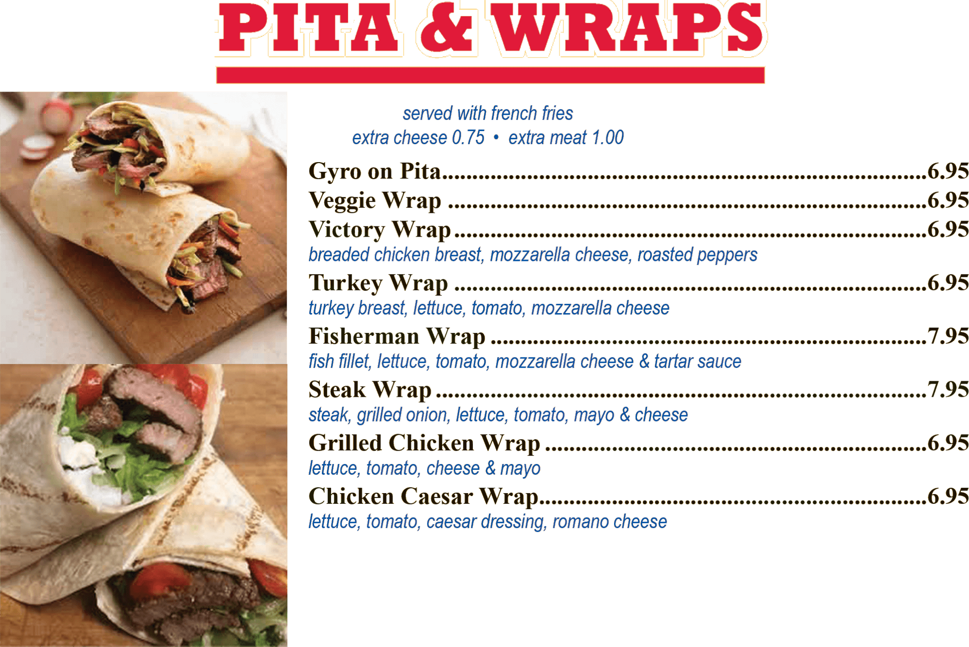 Pita and Wraps Bella Pizza